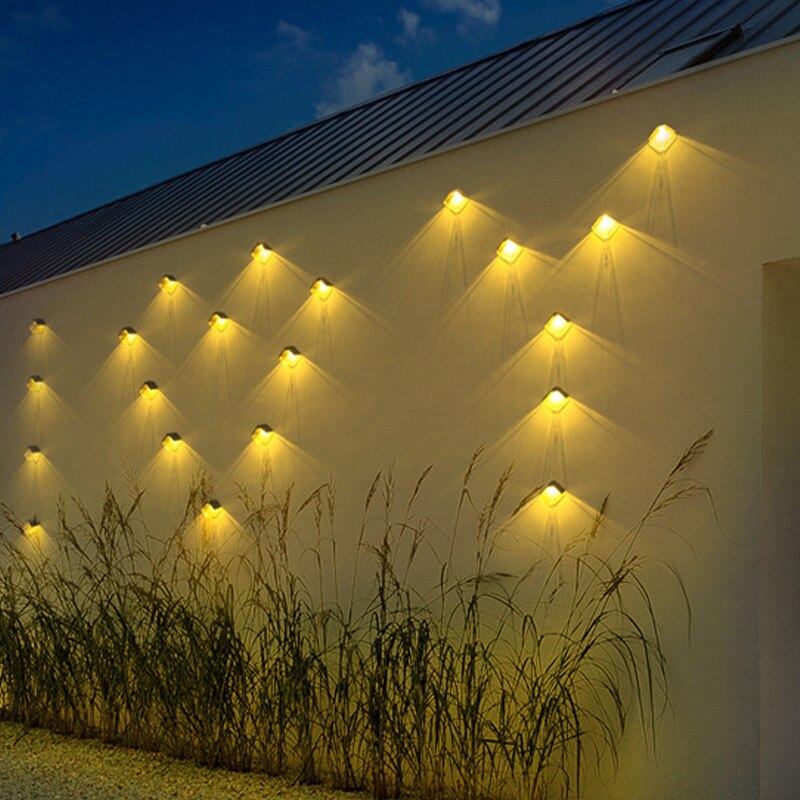 LED 야외 태양광 조명, 따뜻한 조명 플러스 컬러 조명 변환, 정원 벽 장식-36-1